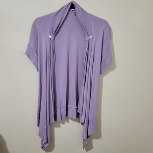 Splendid Short Sleeve Open Front Purple Cardigan Women's Size XS Modal
